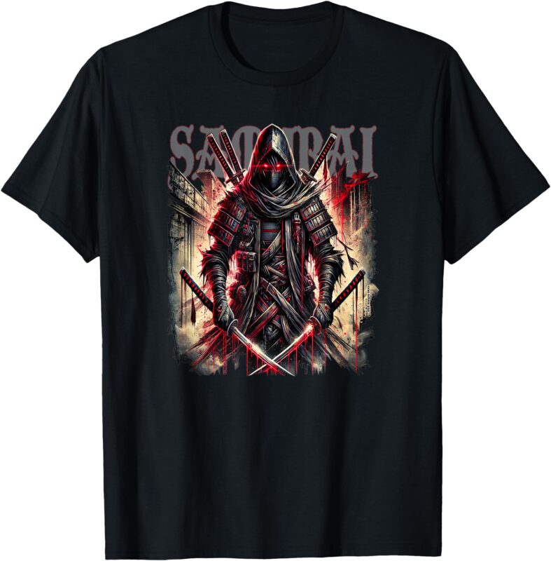Shadow Warrior Samurai Vampire – Dark Anime Ninja Fantasy T-Shirt
