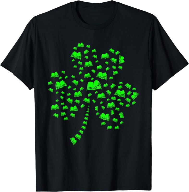 Shamrock Books Green St. Patrick’s Day Bookworm Librarian T-Shirt