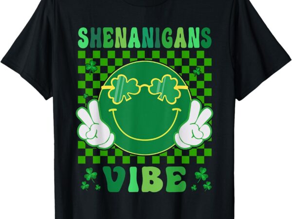 Shamrock st patricks day shirts women men kids groovy lucky t-shirt