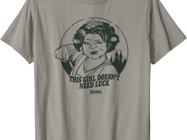Shrek fiona punch this girl doesn’t need luck t-shirt