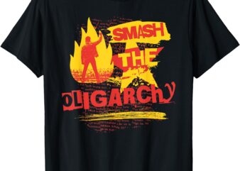 Smash the Oligarchy Retro 60s Protest Vintage Social Justice T-Shirt