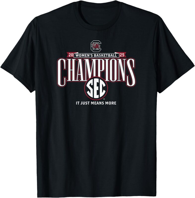South Carolina Gamecocks Women’s Basketball SEC Champs 2025 T-Shirt