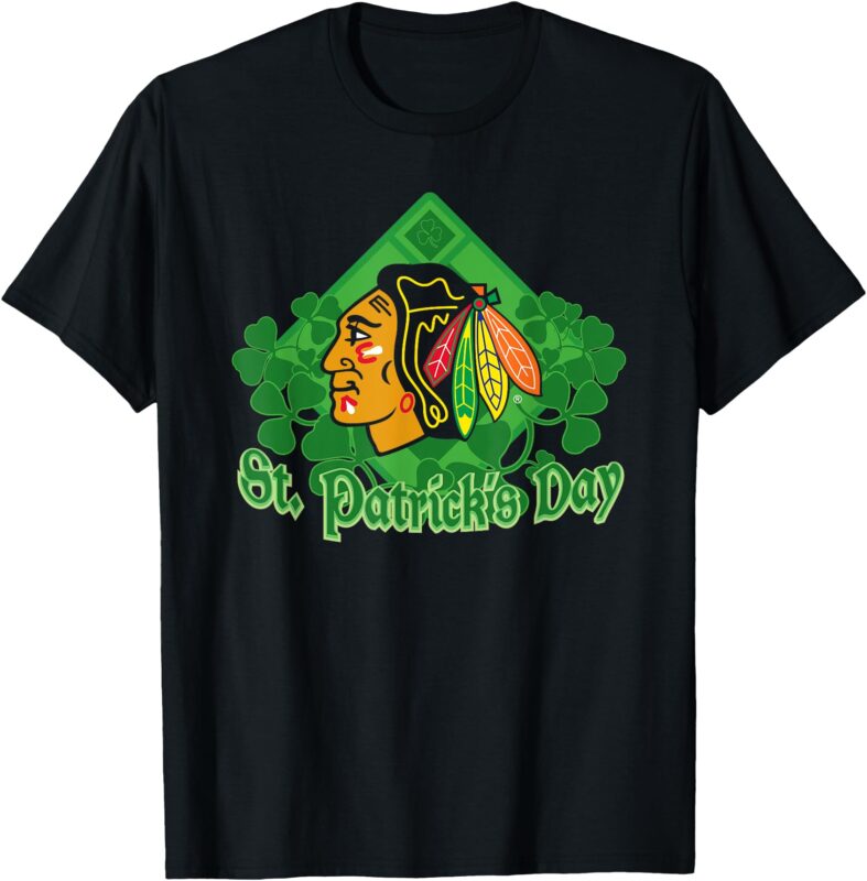 St. Patrick’s Day Black NHL Licensed T-Shirt