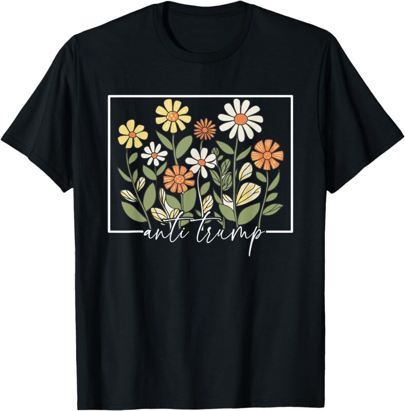 Subtle Anti Trump Floral Flower Democrat President Liberal T-Shirt