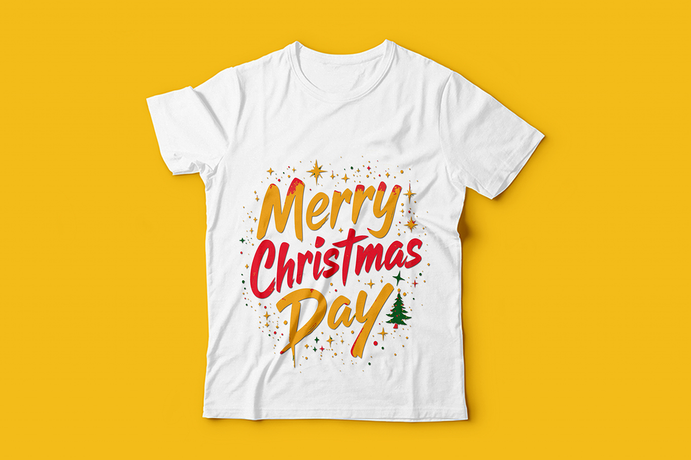 Merry Christmas Day Typography T-Shirt Design