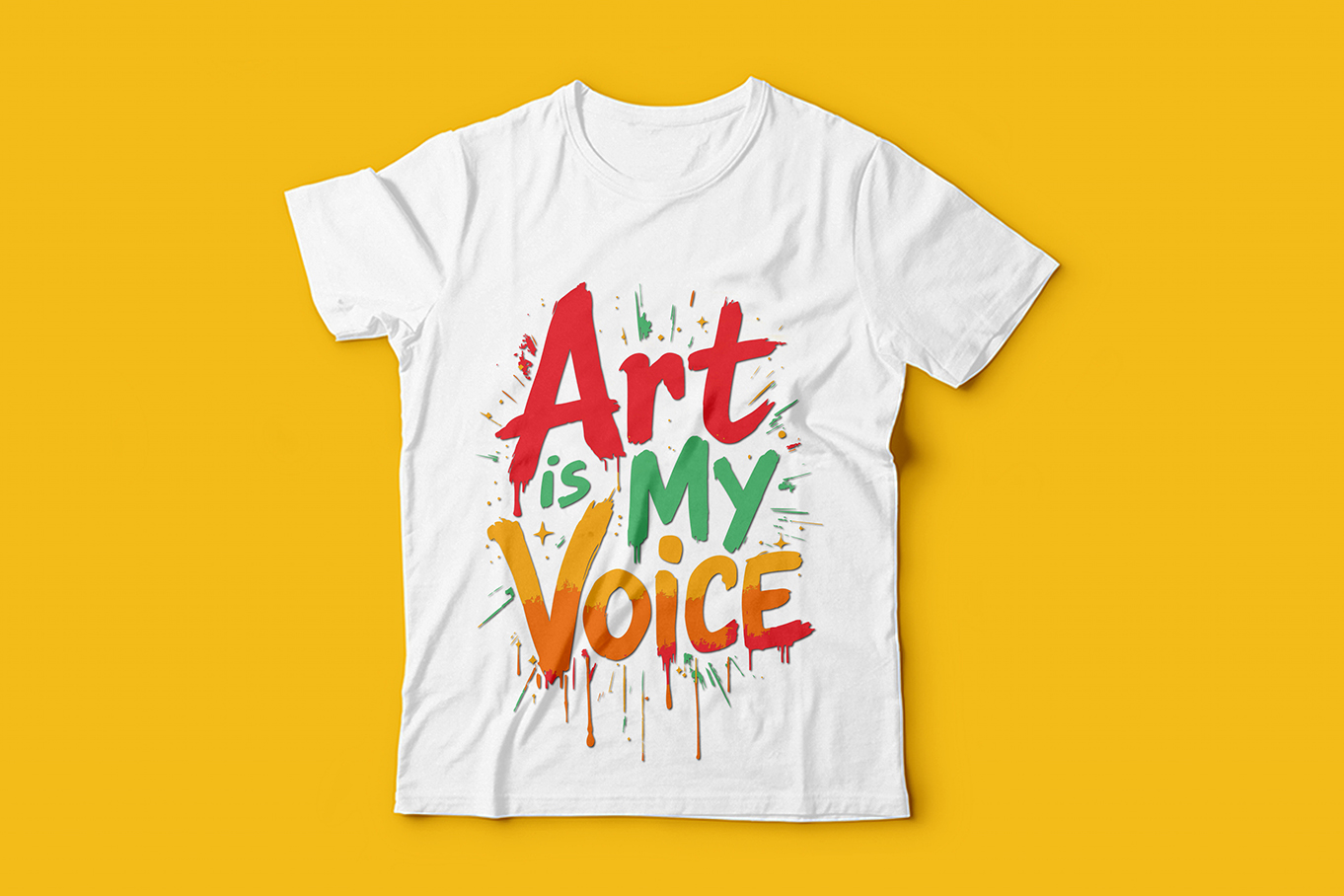 Art is My Voice Typography T-Shirt Design
