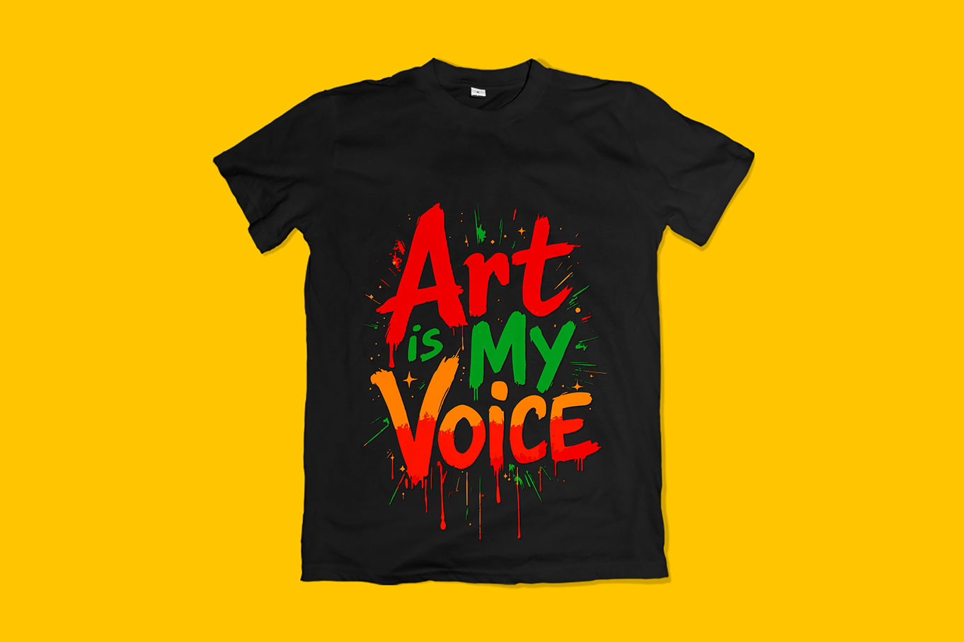Art is My Voice Typography T-Shirt Design