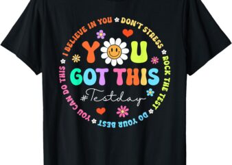 Test Day Rock The Test Teacher Testing Day You Got This Kids T-Shirt