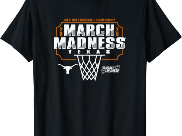 Texas longhorns march madness 2025 men’s basketball black t-shirt