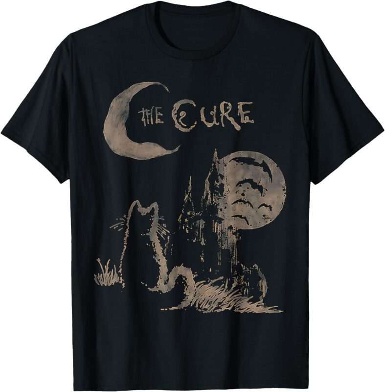 The Cure Cat Moon & FUNNY MEME Cat T-Shirt