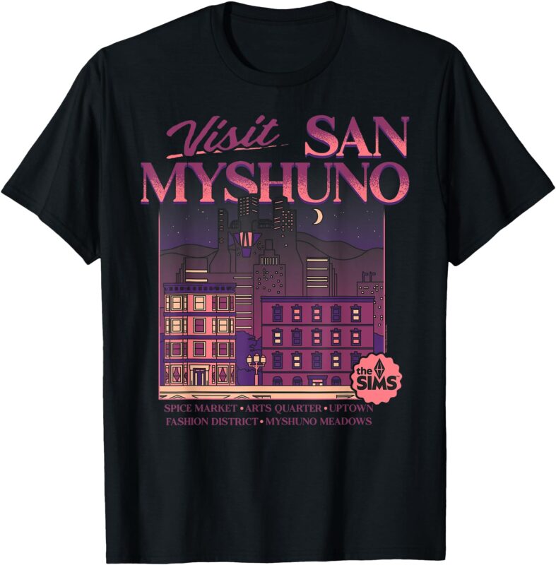 The Sims Visit San Myshuno City Living Video Game T-Shirt