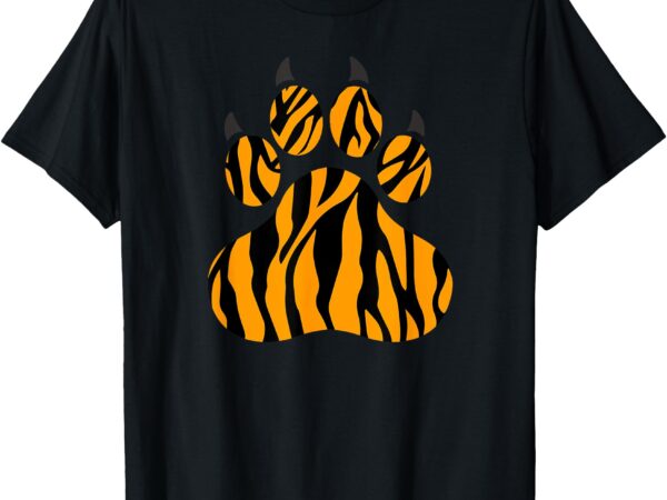 Tiger print animal costume men women boys girls tiger paw t-shirt