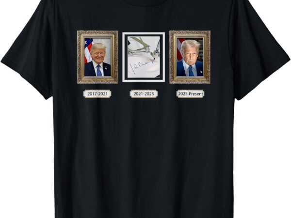 Trump 45 47 president portrait autopen funny trendy meme t-shirt
