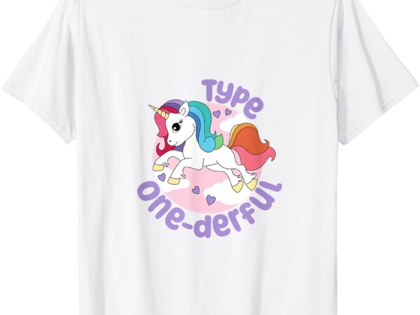 Type one-derful unicorn t1d diabetes awareness t-shirt