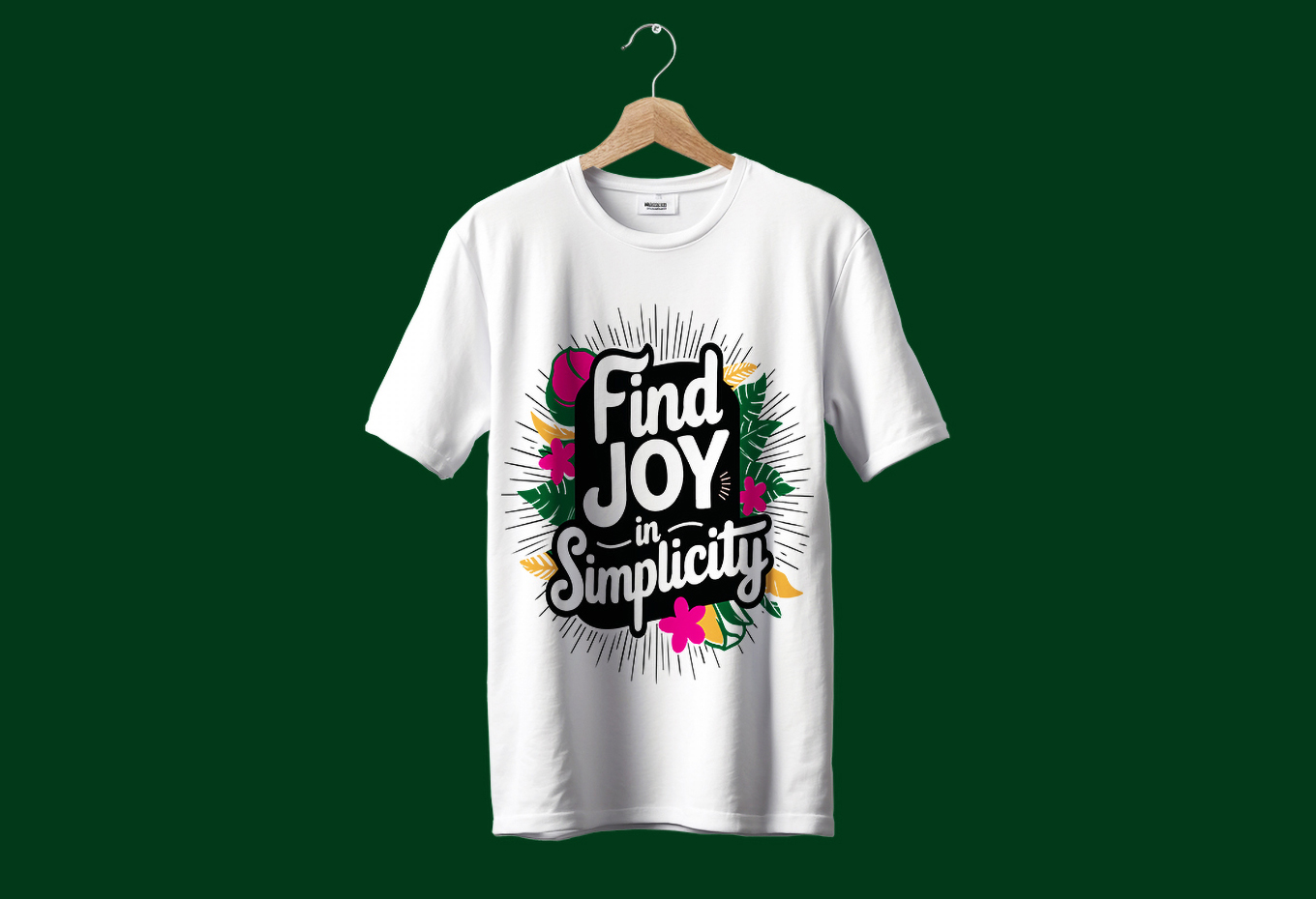 Find Joy in Simplicity Typography T-Shirt Design
