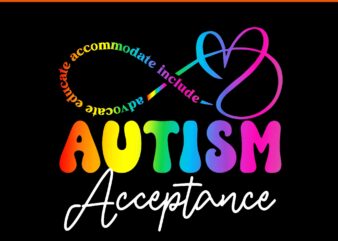 Autism Awareness Acceptance Infinity Symbol Advocate Educate PNG