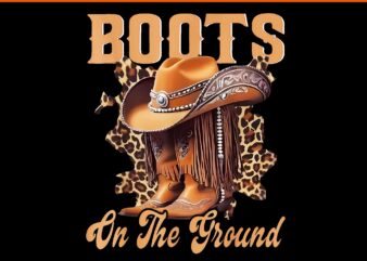 Boot Cowboy Western Cowgirl Linedance Leopard Women PNG