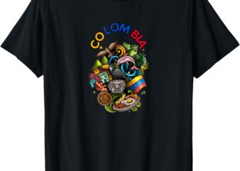 Vibrant Colombian Heritage _ Colorful Latin Culture Art T-Shirt
