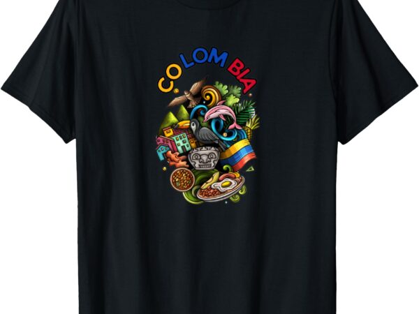 Vibrant colombian heritage _ colorful latin culture art t-shirt
