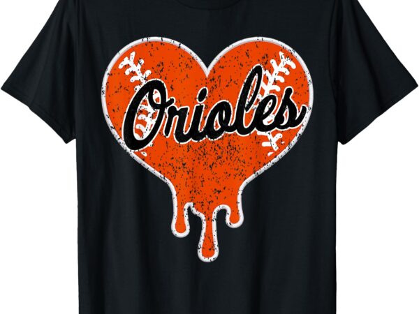 Vintage oriole cute hearts classic gifts for men women kids t-shirt