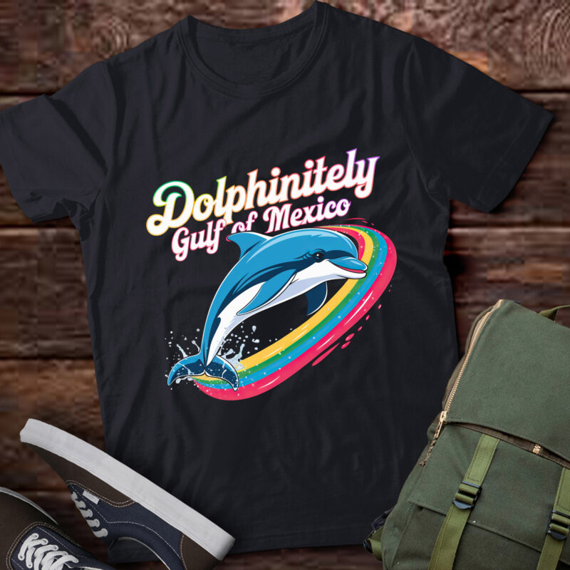 Vintage Retro Gulf Of Mexico Funny Dolphin pa103