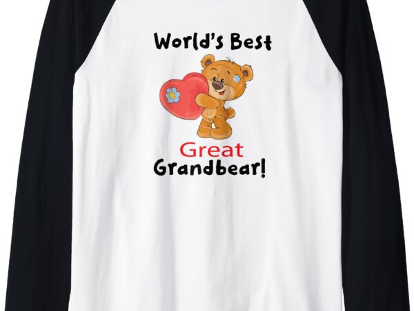 World’s best great grandbear bear raglan baseball tee t shirt design for sale