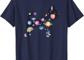 Yorkshire Terrier Galaxy-themed Silhouette T-Shirt
