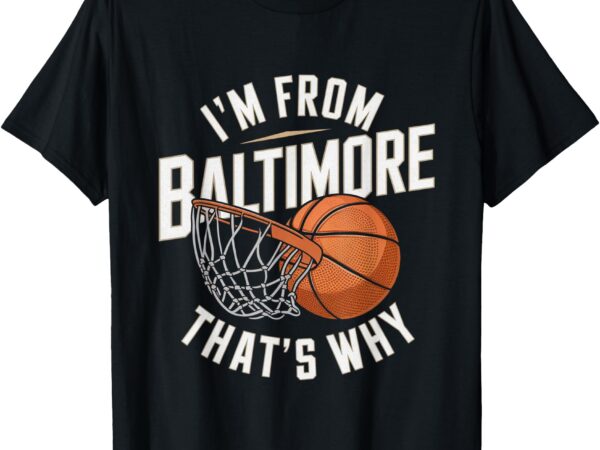 Funnny i’m from baltimore that’s why basketball lover t-shirt