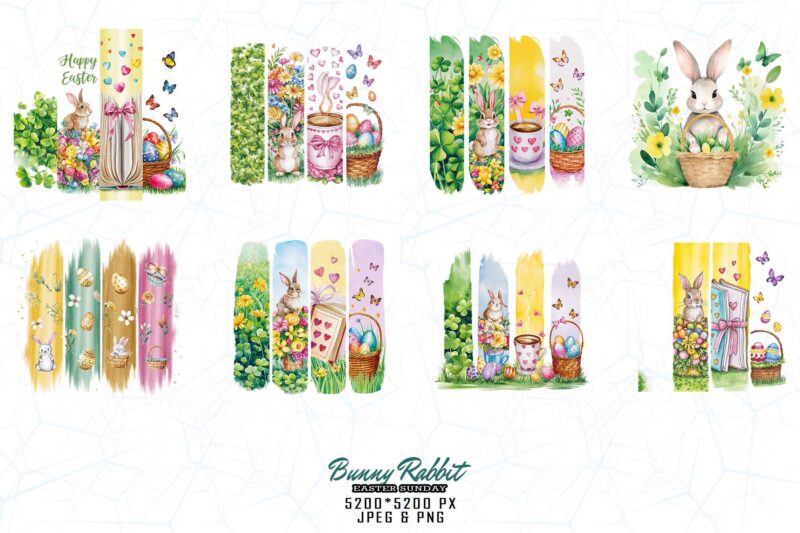60 Trendy Retro Easter Sunday Bunny Rabbit Graphics t-shirt design jpeg & png designs – download instantly Retro Vintage T-shirt