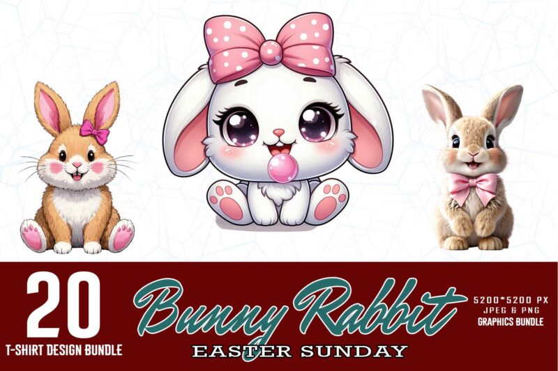 Vintage Easter Sunday t-shirt design bundle of 20 designs – download instantly