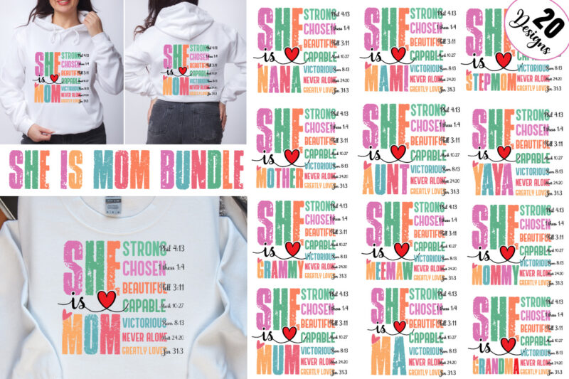 She Is Auntie PNG, She Is Mama Sublimation PNG Bundle, She Is Gigi, She Is Mimi, She Is Mom, She Is Mum, She Is Nana, She Is Oma, She is Mom
