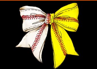 Baseball Softball Coquette Bow Game Day PNG, Baseball Mom PNG