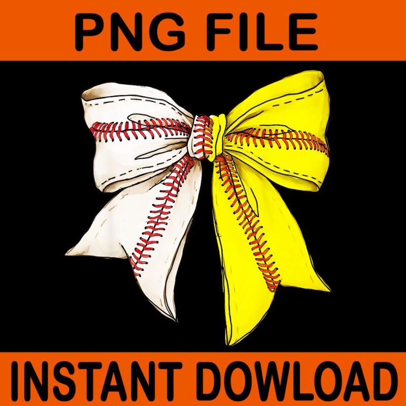 Baseball Softball Coquette Bow Game Day PNG, Baseball Mom PNG