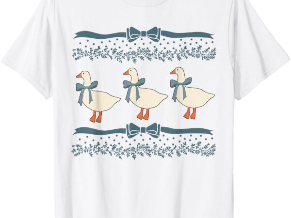 1980s blue ribbon goose with hearts t-shirt