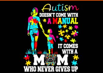 Autism Mom Raising Hero Groovy Messy Bun Autism Awareness PNG