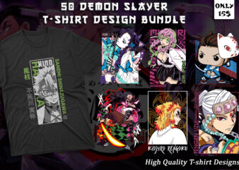 50 Demon Slayer T-shirt Designs Bundle (2)