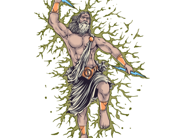 Zeus god t shirt graphic design