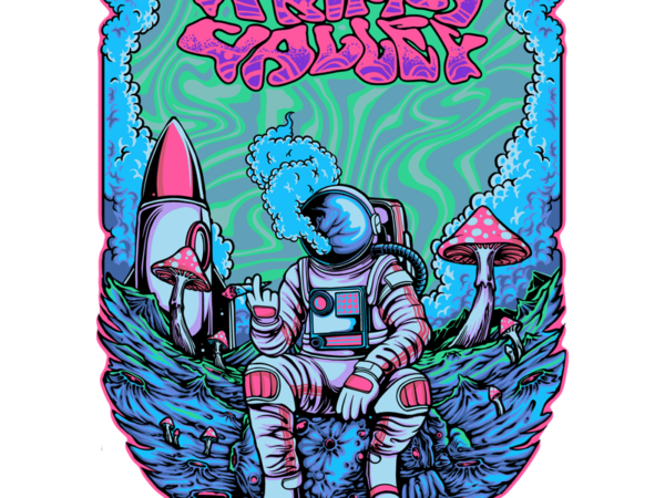 Trippy valley t shirt designs for sale