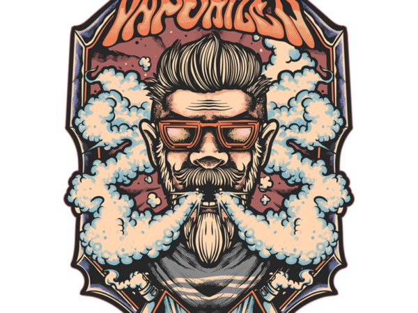 Vaporized t shirt vector art