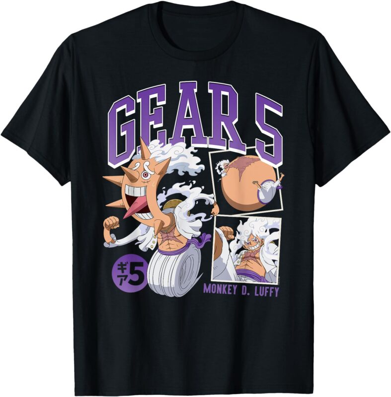 Anime Monkey D. Luffy Gear 5 Poses T-Shirt