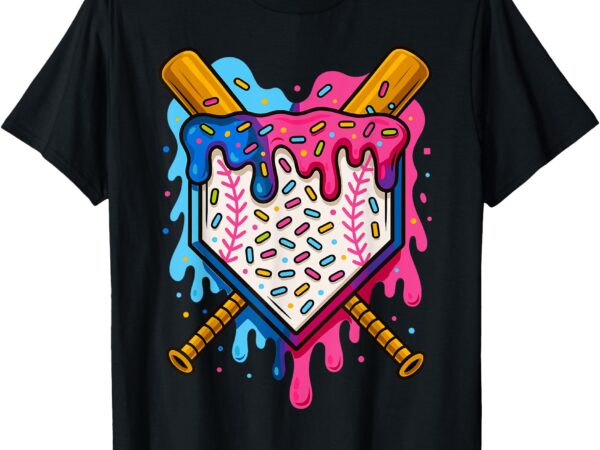 Baseball boys ice cream drip baseball t-shirt