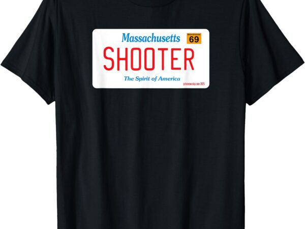 Beanshooter-shooter-license-plate-massachusetts-t-shirt