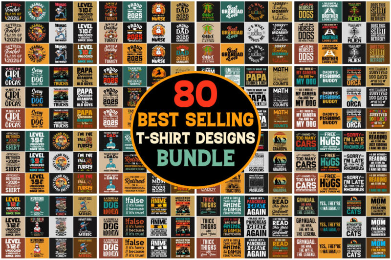 Best Selling T-Shirt Design Mega Bundle