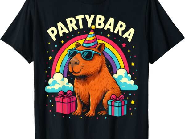 Birthday capybara tee for kids fun partybara capybara party t-shirt