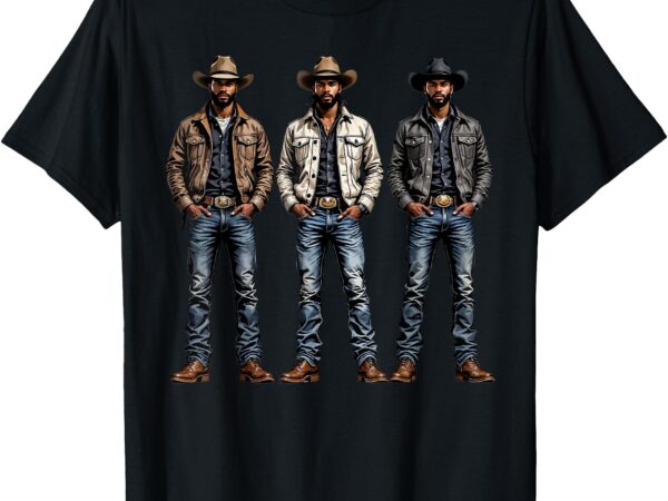 Black cowboy melanin african american western rodeo t-shirt