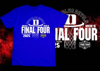 Duke Blue Devils Final Four 2025 Men’s Basketball Net Royal Long Sleeve T-Shirt design