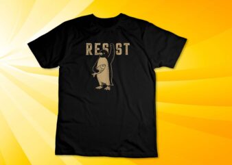 Resist Penguin Activism Graphic Design Tank Top design