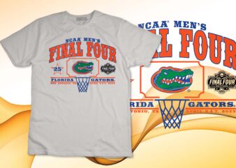 Florida Gators Final Four 2025 Men’s Basketball Hoop White Tank Top design