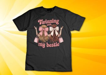 Twinning With My Bestie Twin Matching Spirit Week Day Tank Top design