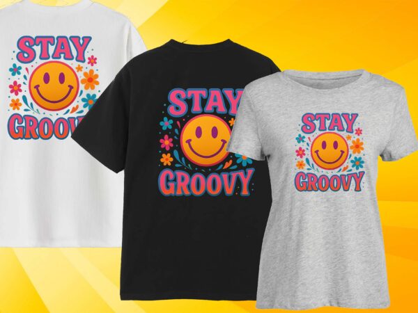 Stay groovy – colorful retro smile design